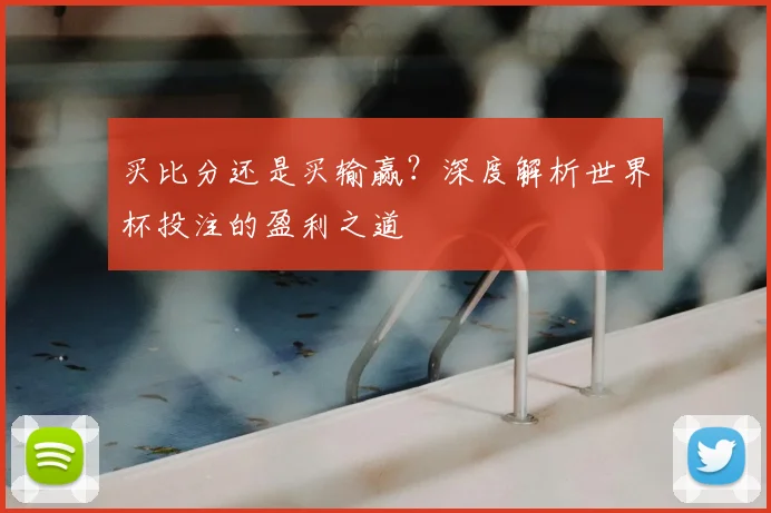 买比分还是买输赢？深度解析世界杯投注的盈利之道
